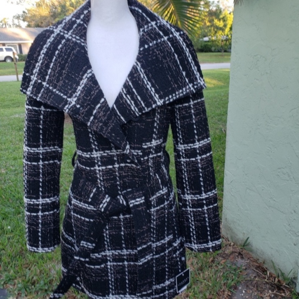 Plaid Tweed Coat